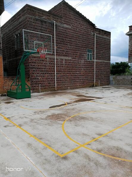 农村同学的家庭篮球场